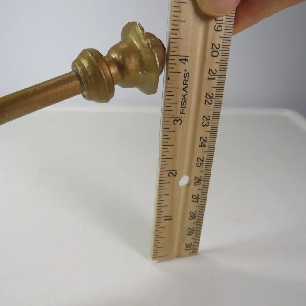 Cast Iron Metal Hook Warm Gold 8 1/4